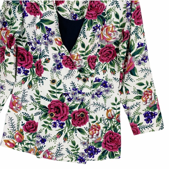 Vintage Floral Blazer by Breakin’ Loose- Made in the USA - Picture 4 of 16